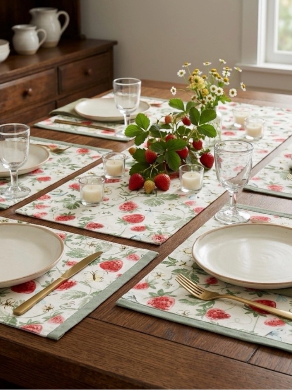 Strawberry Placemats - Set of 4